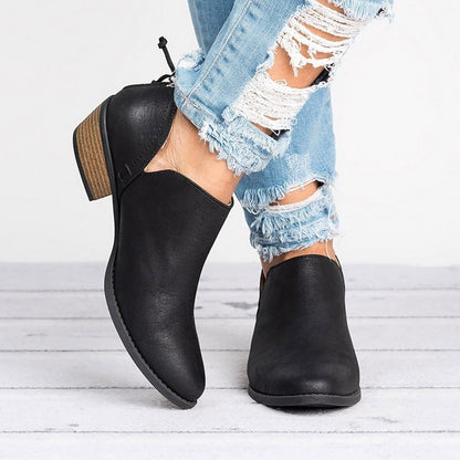 Retro High Heel Ankle Boots - Evolvgaia®