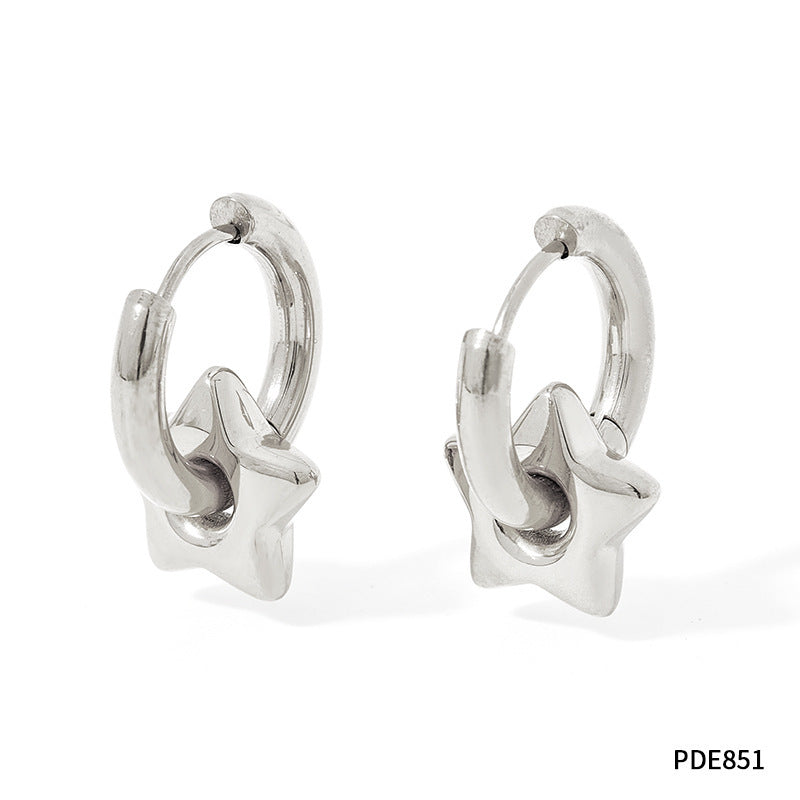 Lustrous Geometric Stainless Steel Earrings - Evolvgaia®