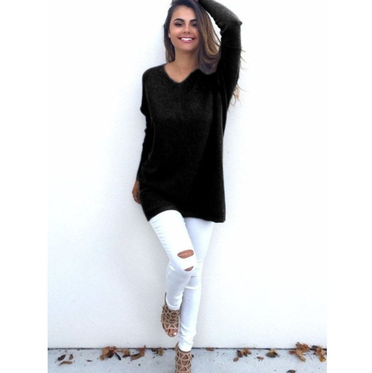 V-Neck Luxe Knit Sweater - Evolvgaia®