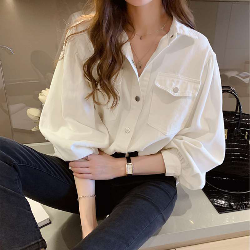 Luxury Women's Spring Blouse with Pockets - Evolvgaia®