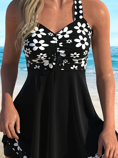 Elegant Glossy Tankini Set - Evolvgaia®