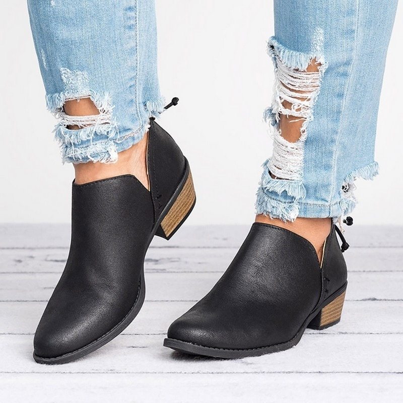 Retro High Heel Ankle Boots - Evolvgaia®