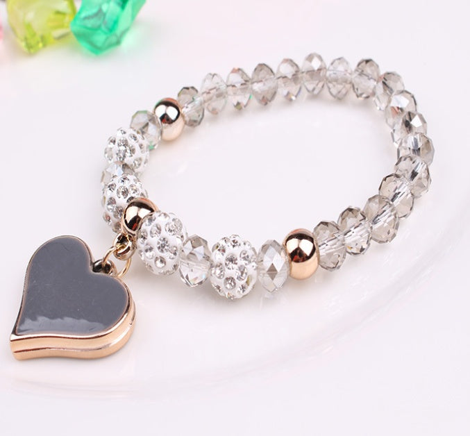 Elastic Crystal Heart Bracelet & Bangle - Evolvgaia®