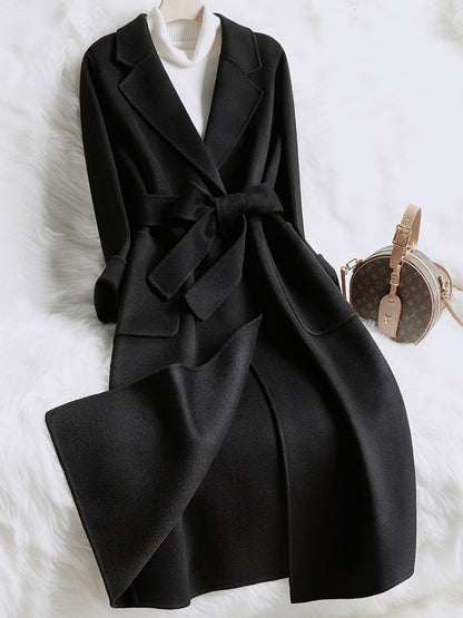 Creamy White Slim Wool Coat - Evolvgaia®