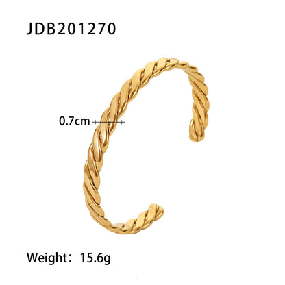 Gold-Plated Stainless Steel Bracelet with Zirconia - Evolvgaia®