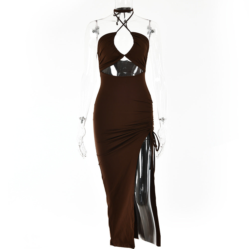 Seductive Halterneck Lace-Up Dress - Evolvgaia®