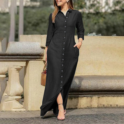 Effortless Denim Maxi Dress - Evolvgaia®