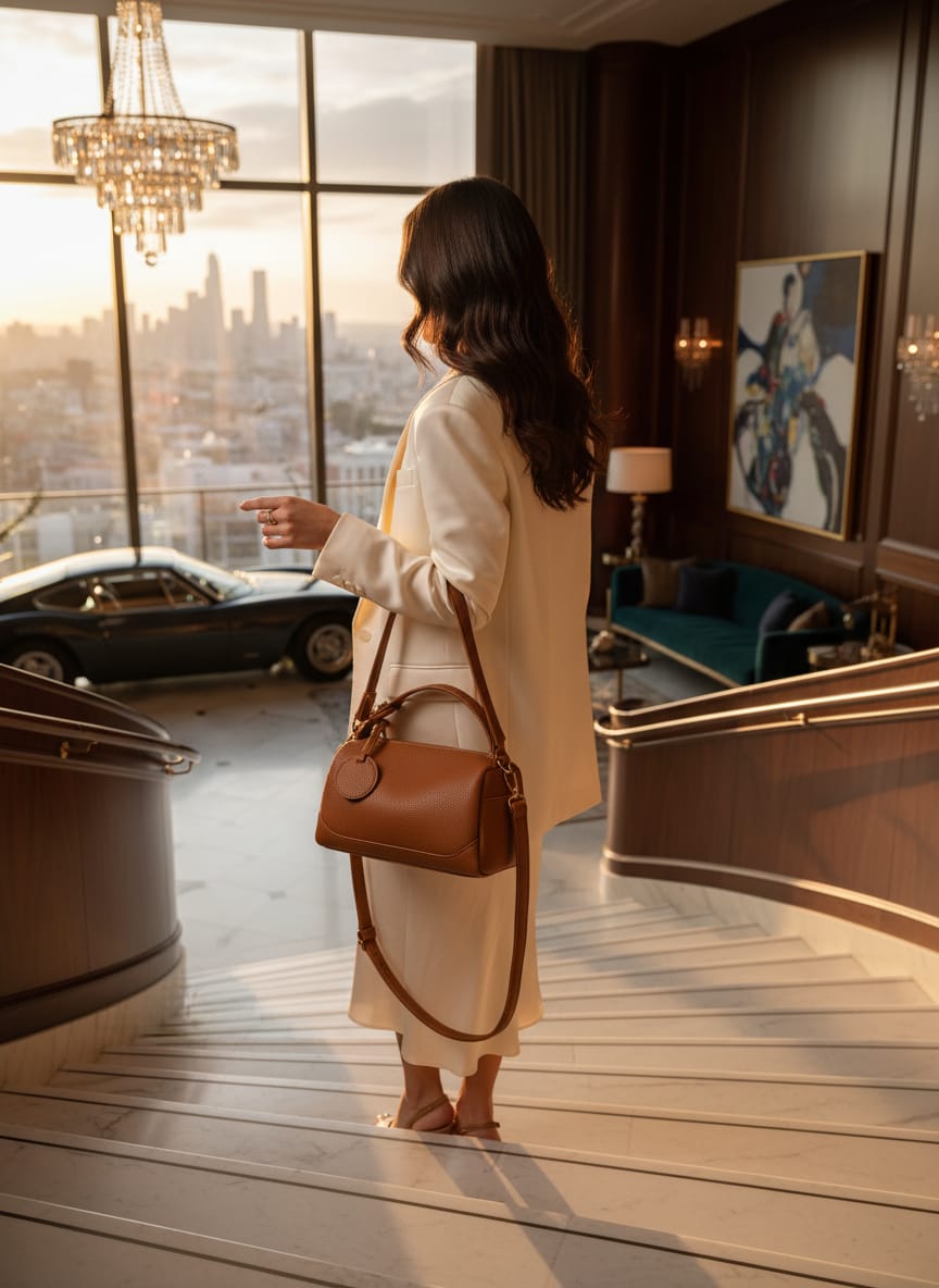 Pillow Crossbody Soft Leather Bag