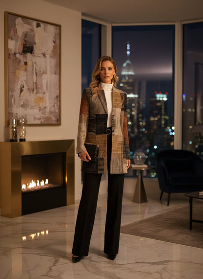 Abstract Print Mid-Length Trench