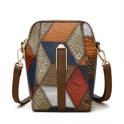 Soft Leather Shoulder Bag with Artisan Stitching - Evolvgaia®
