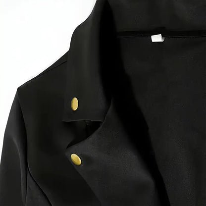 Chic Cropped Notch Lapel Blazer - Evolvgaia®