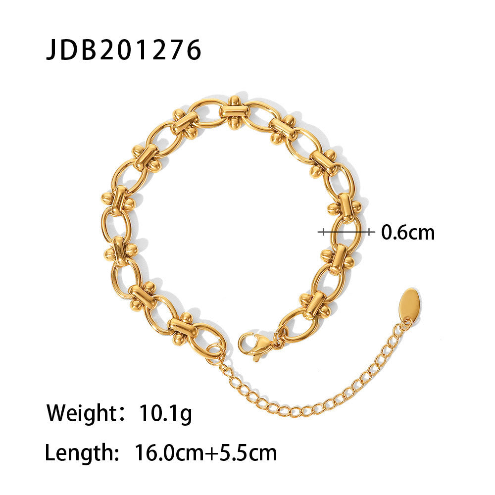 Gold-Plated Stainless Steel Bracelet with Zirconia - Evolvgaia®
