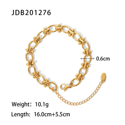 Gold-Plated Stainless Steel Bracelet with Zirconia - Evolvgaia®