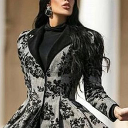 Vintage Floral Lace-Trim Trench - Evolvgaia®